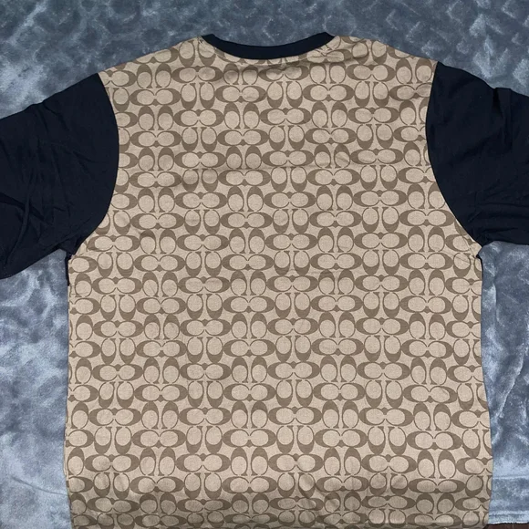 Coach Men's Black and Brown Patterned Shirt - Picture 4 of 4